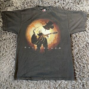 Vintage Clint Black Bound For Glory World Tour 1995 Graphic Short Sleeve Shirt